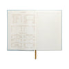 Hard Cover Suede Cloth Journal With Pocket -  Arch Dot Blue