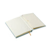 Hard Cover Suede Cloth Journal With Pocket -  Arch Dot Blue