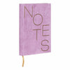 Hard Cover Suede Cloth Journal With Pocket -  Notes Lilac