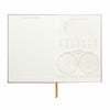 Hard Cover Suede Cloth Journal With Pocket -  Notes Lilac