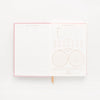 Hard Cover Suede Cloth Journal With Pocket - Radiant Rainbow