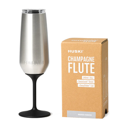 Champagne Flute - Brushed Stainless Steal