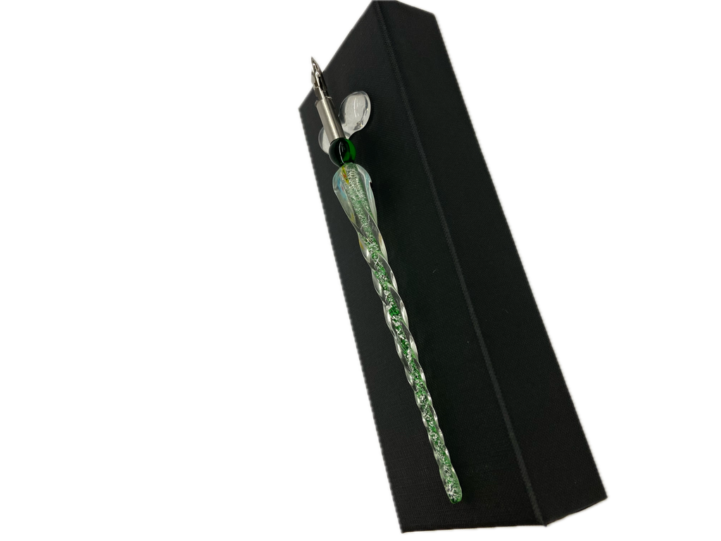 Murano Glass Pen with Ink and Pen Stand