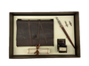 Medioevalis Journal 12*16cm , Wooden Dip Pen With Metal Deco Point , 2 Nibs, Ink Bottle 30cc In Gift Box