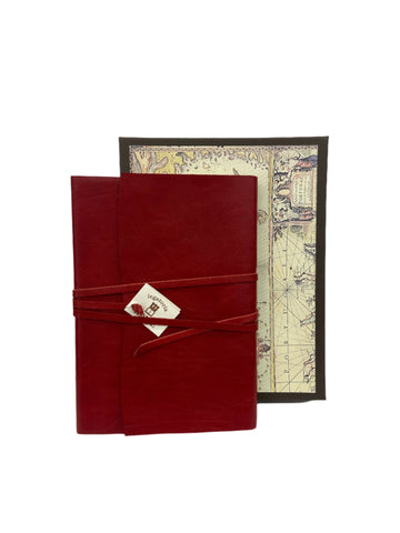 Wrap Leather Journal Medioevalis Oxblood Large