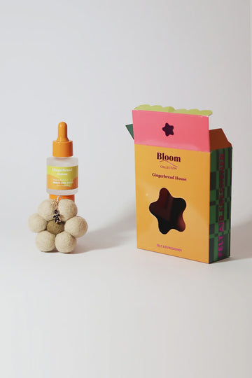 Gingerbread House - Felt Air Freshener with Christmas Charm