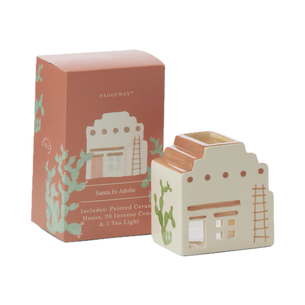 No. 03 Santa Fe Adobe Style Incense & Tea Light Holder (1 Tea Light & 20 Incense Cones)