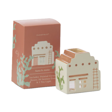 No. 03 Santa Fe Adobe Style Incense & Tea Light Holder (1 Tea Light & 20 Incense Cones)