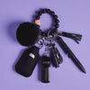 Safety Keychain I Midnight Black Beaded