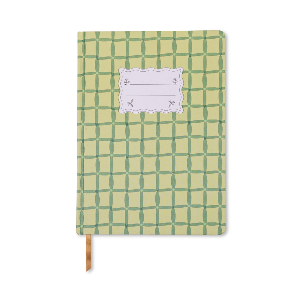 Tulip Jumbo Journal - Green Lattice
