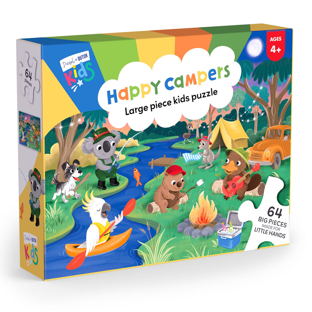 Kids 64pc Jigsaw Puzzle: Happy Campers