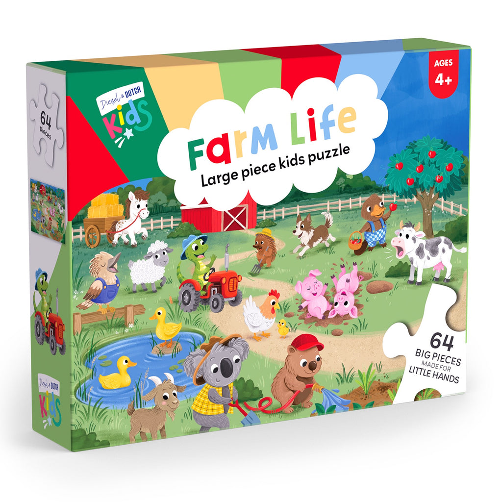 Kids 64pc Jigsaw Puzzle: Farm Life