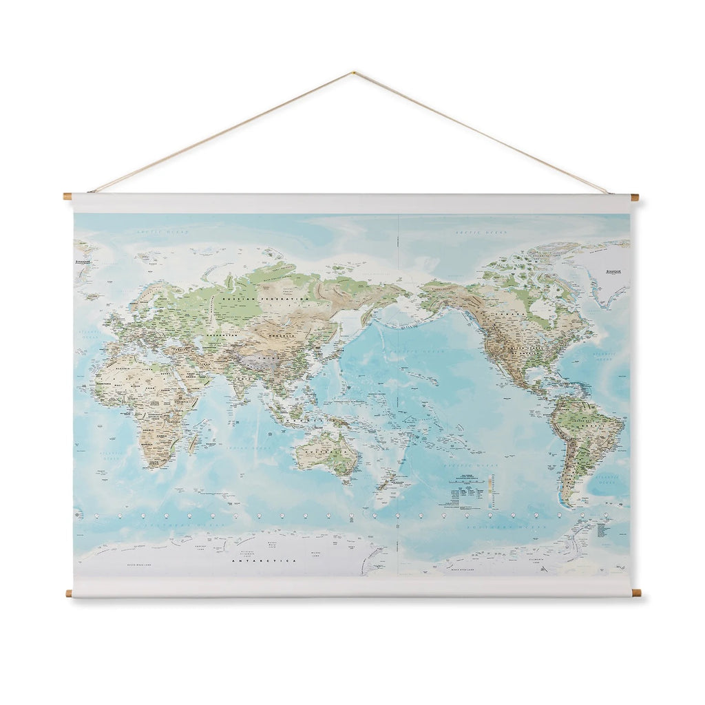World Map - Canvas - Large