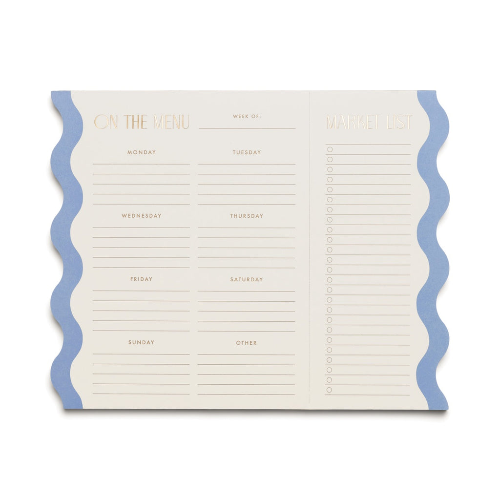 Meal Planner Notepad with Magnets - Blue