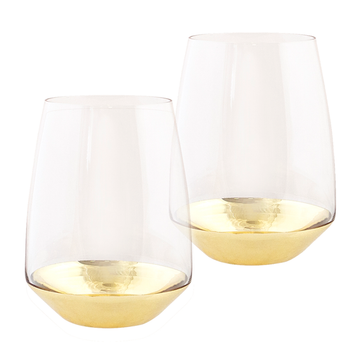 Cristina Re - Tumbler Estelle Gold Crystal - Set Of 2