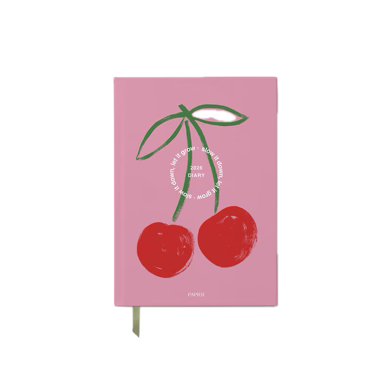 Papier - 2026 A5 Planner - Hard Cover - Daily - Fresh Cherries
