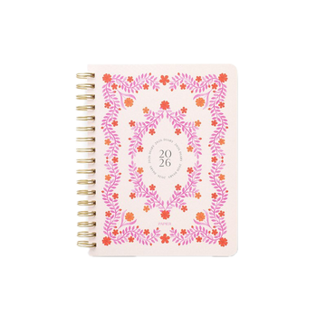 Papier - 2026 Planner Spiral With Stickers - Soft Cover - Weekly - Italian Summer Pink