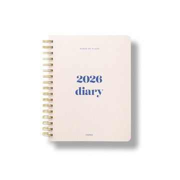 Papier - 2026 Planner Spiral With Stickers - Soft Cover - Weekly - Joy Off White