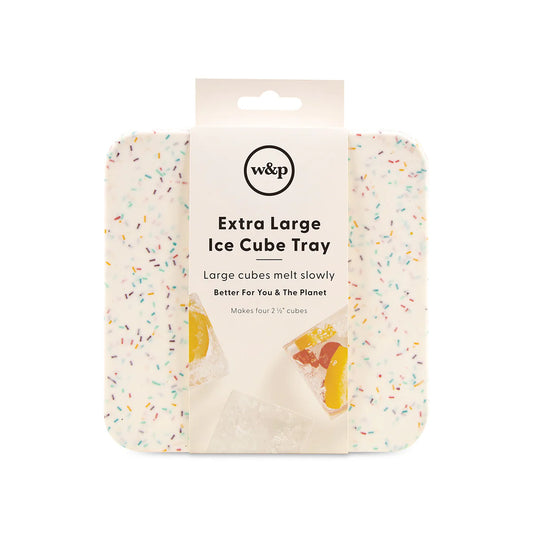 Ice Cube Tray Extra Large Speckled White