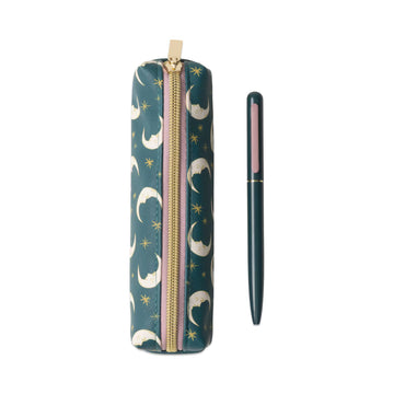 Pen & Pouch Set - Teal Moon