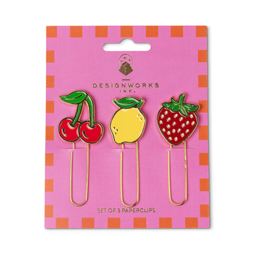 Set of 3 Paperclips - Fruit