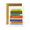 Rifle Paper Co - Greeting Card - Book Stack Birthday Card