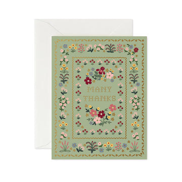 Rifle Paper Co - Greeting Card - Moss Thank You