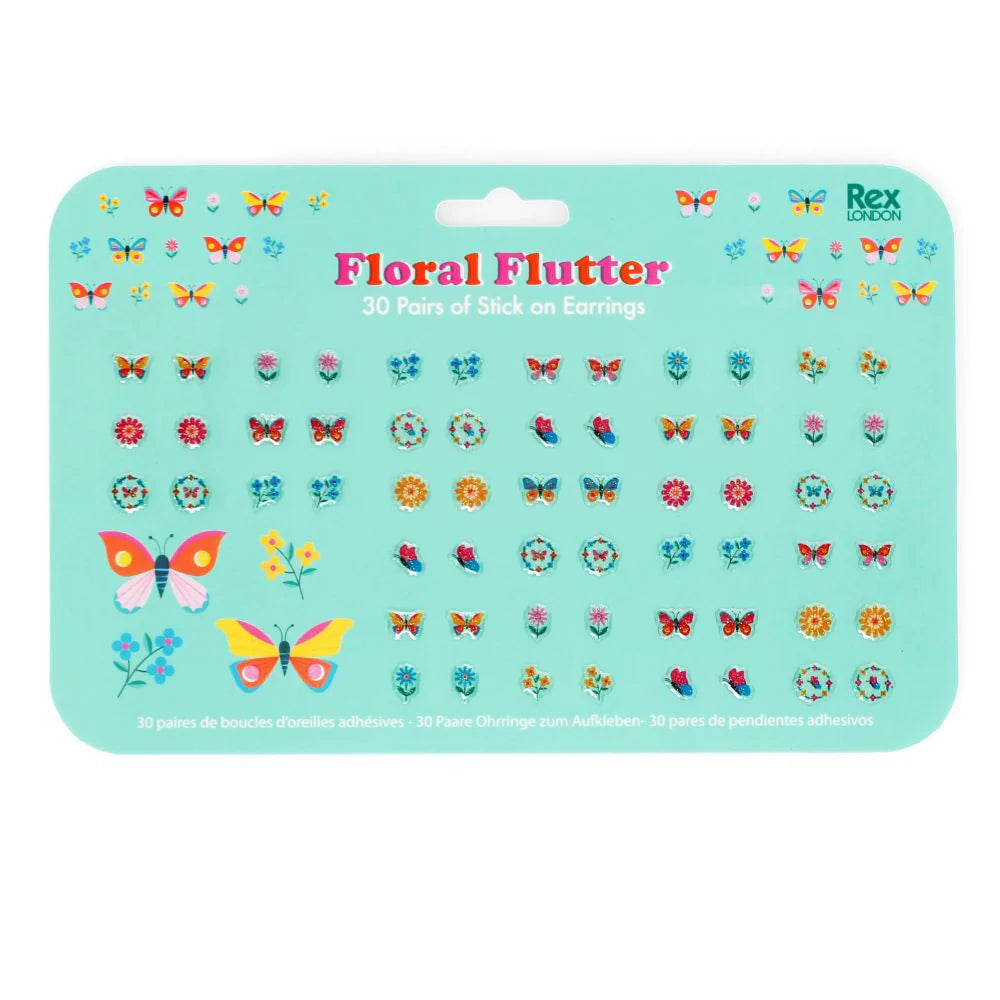 Stick on Earrings - Floral Flutter