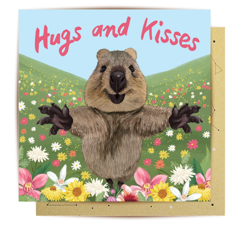 Card Quokka Hugs And Kisses