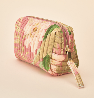 Quilted Vanity Bag - Delicate Tropical - Candy