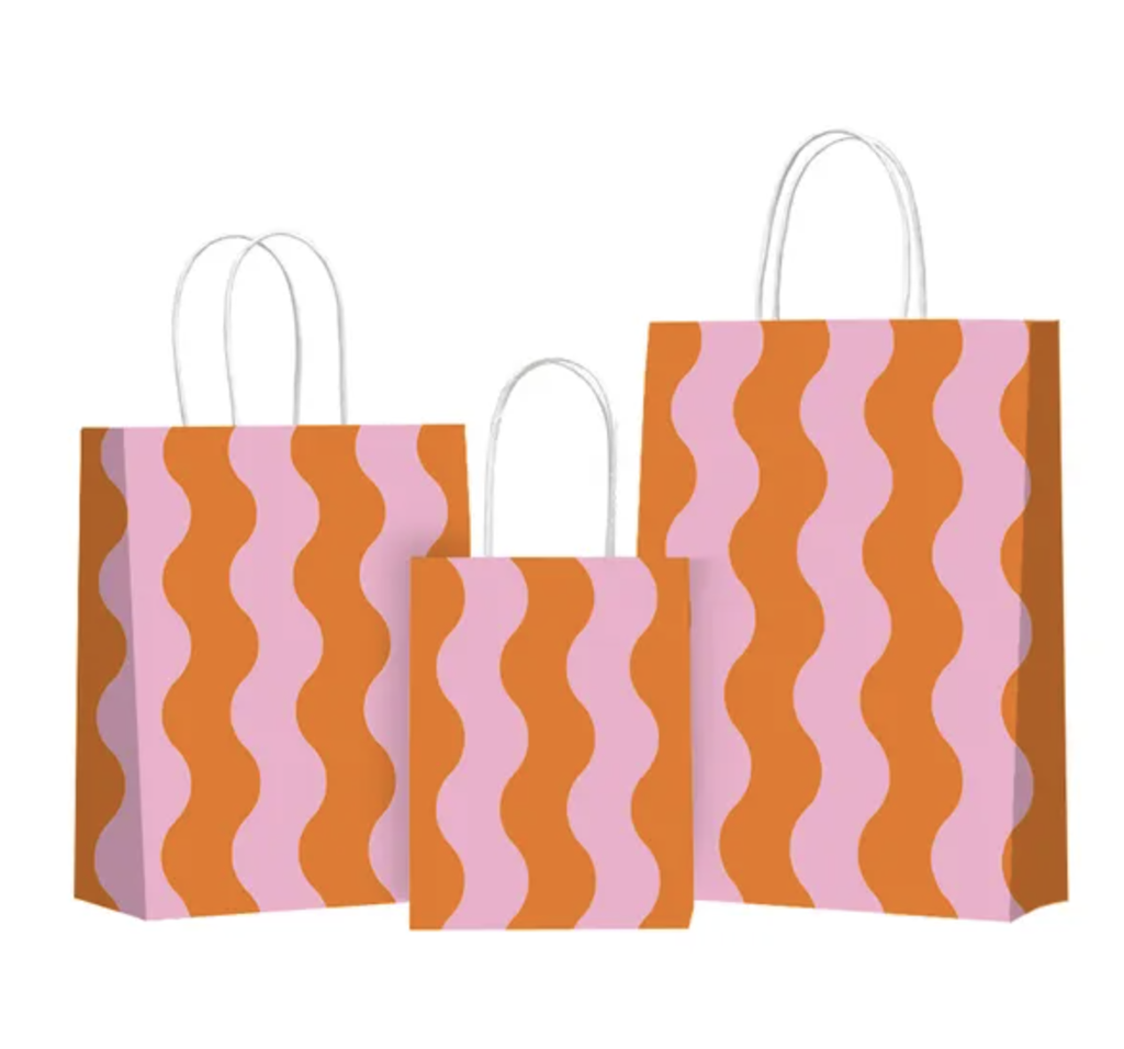 Twisted Handle Bag - Big Waves