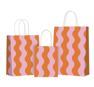 Twisted Handle Bag - Big Waves