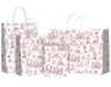 Twisted Handle Gift Bag - Christmas Red Toile