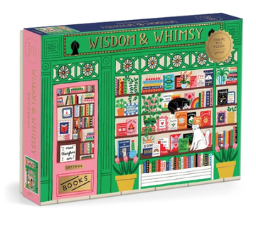 Wisdom and Whimsy Bookshop Foil Puzzle 1000pc