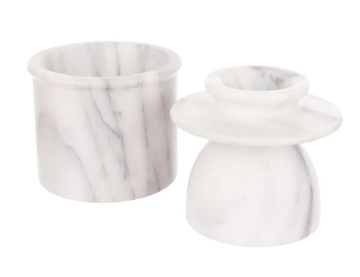 Nuvolo Marble French Butter Bell 15x8cm - White