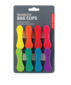 Rainbow Bag Clip - Set of 8
