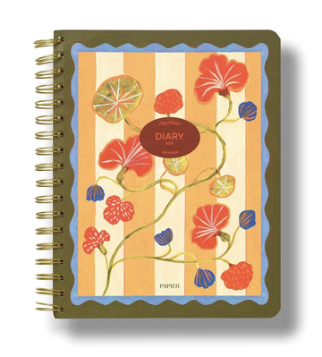Papier - 2027 Weekly Diary - Softcover Spiral - Trellis - 7x9