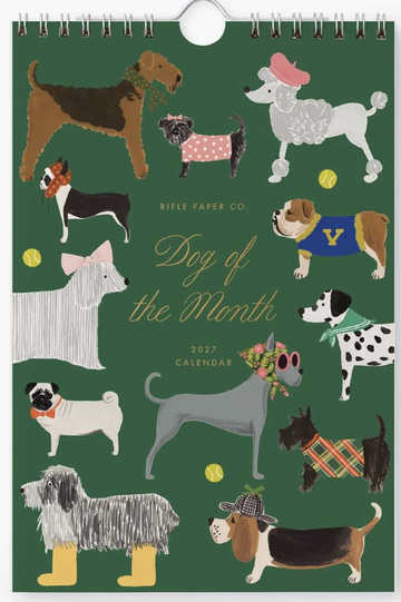 Rifle Paper Co - 2027 Kitchen Calendar (6x9) - Dog of the Month