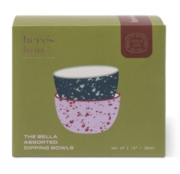 The Bella Set of 2 Dipping Bowls - Navy and Lilac