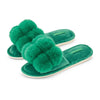 Pom Pom Slippers - Cosy Luxe - Emerald