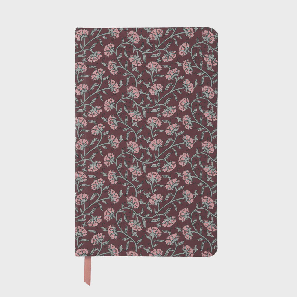 Soft Touch Journal - Burgundy Vintage Floral