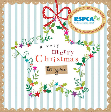 Christmas Card Wallet-RSPCA-Star Wreath