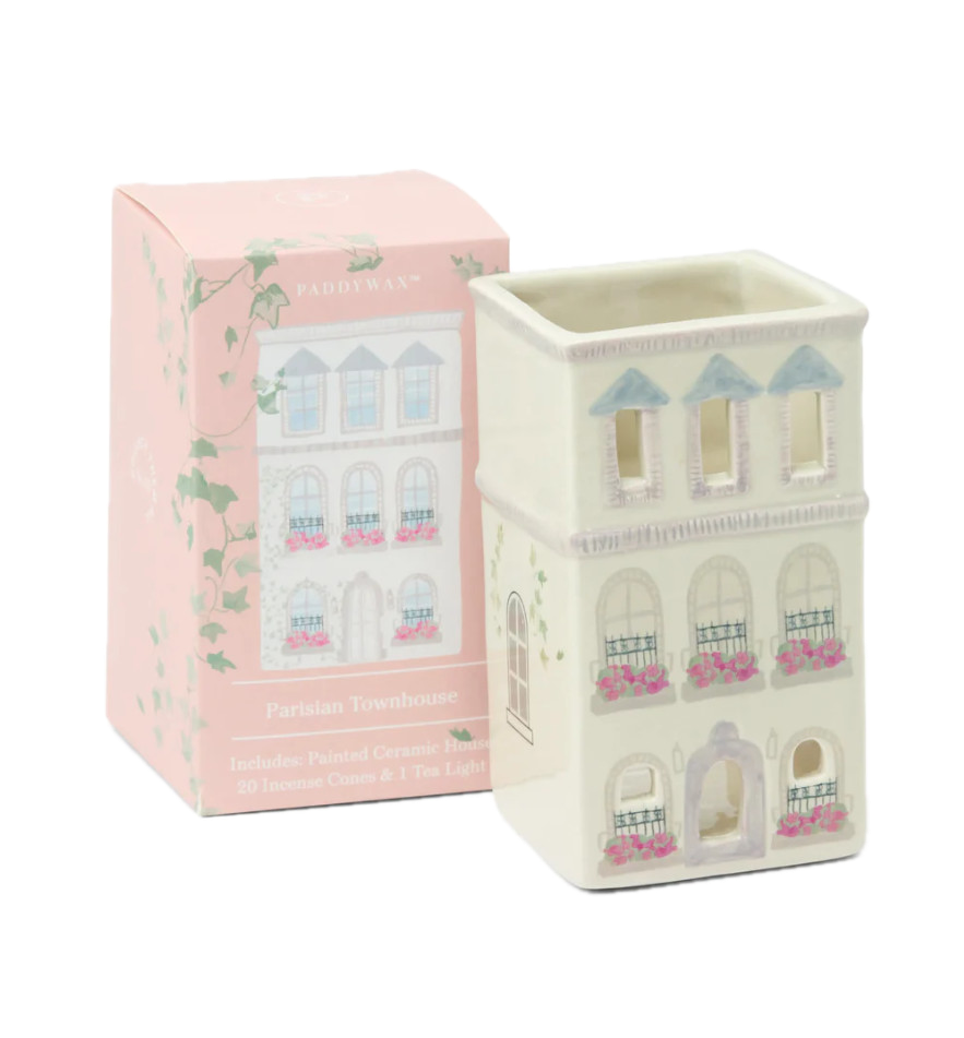 Incense Ceramic House Painted No. 09 - Parisian Townhouse