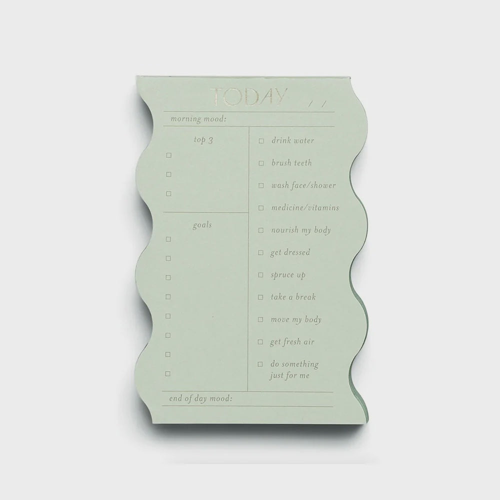 Wavy Daily Notepad - Sage