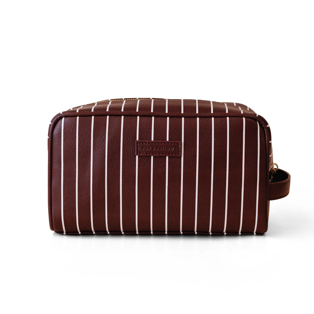 Merlot Pinstripe Wash Bag