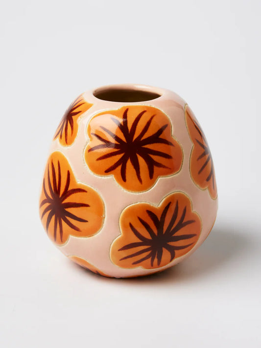 Pollen Burnt Hibiscus Vase