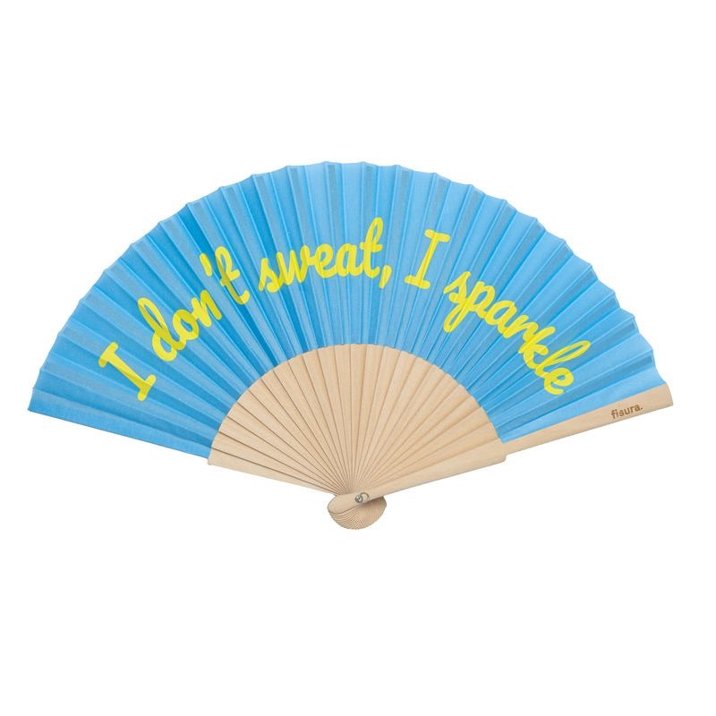 Hand Fan - I don't Sweat, I Sparkle