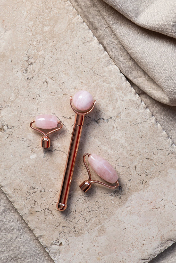 Alta Rose Quartz Glow Up Set Roller with 3 Interchangeable Heads