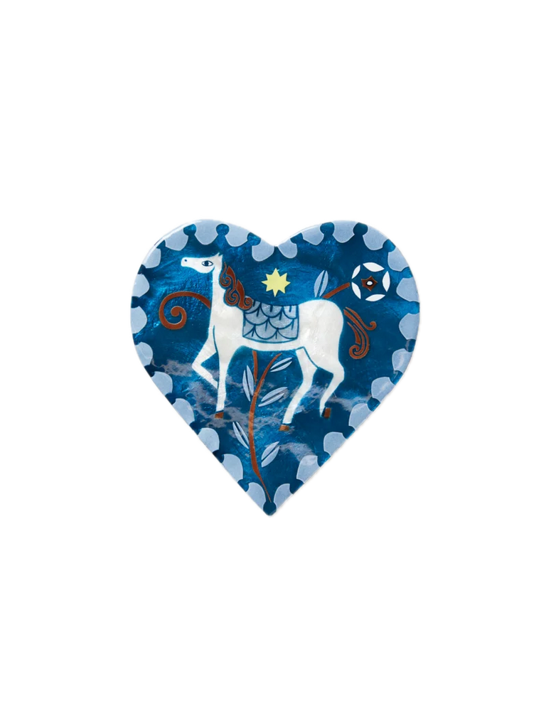 Paloma Heart Blue Horse