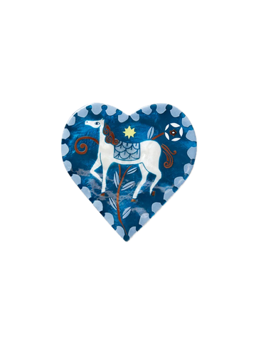 Paloma Heart Blue Horse